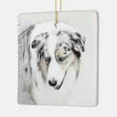 Australische herderschilderkunst - Oorspronkelijke Keramisch Ornament (Links)