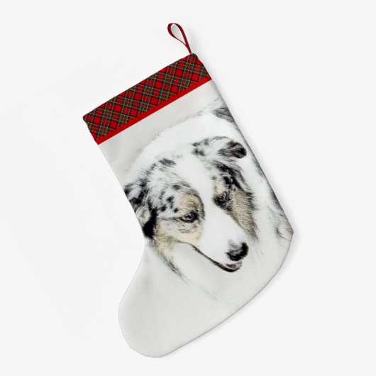 Australische herderschilderkunst - Oorspronkelijke Kleine Kerstsok (Achterkant (Hangend))