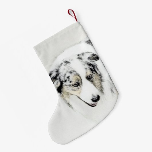 Australische herderschilderkunst - Oorspronkelijke Kleine Kerstsok (Achterkant (Hangend))