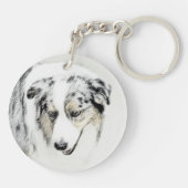 Australische herderschilderkunst - Oorspronkelijke Sleutelhanger (Achterkant)