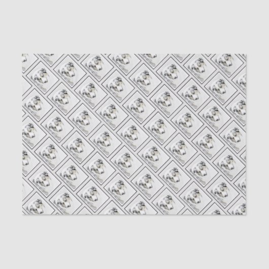 Australische herderschilderkunst - Oorspronkelijke Tissuepapier (Voorkant)