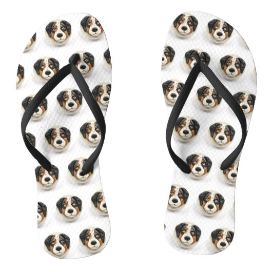 Australische Herdershond 3D Geïnspireerd Teenslippers (Voetbed)