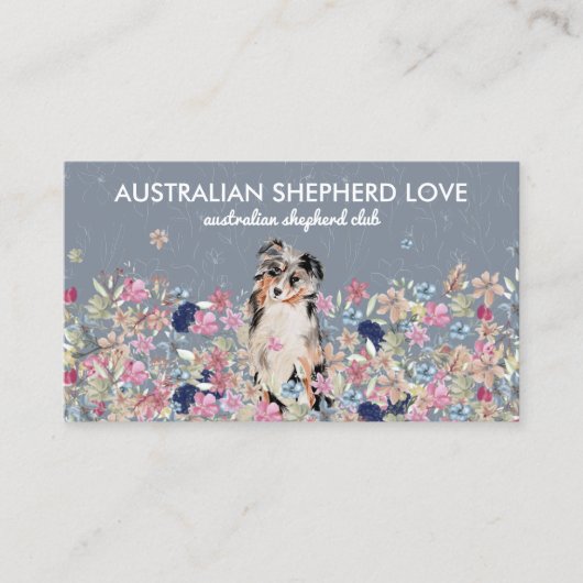Australische Herdershond Aussie Hond Visitekaartje (Voorkant)