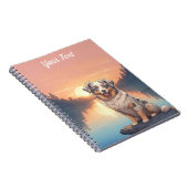 Australische herdershond bij het meer notitieboek (Rechterzijde)