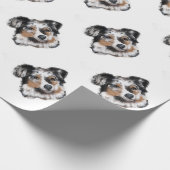 Australische Herdershond Cadeaupapier (Hoek)