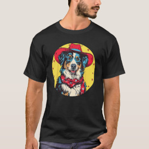 Australische Herdershond Cowboy Grappige Hond Wild T-shirt