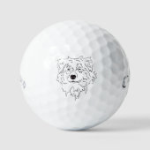 Australische herdershond golfballen (Voorkant)