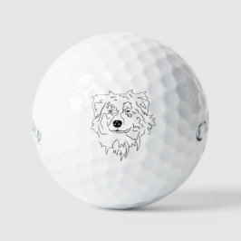 Australische herdershond golfballen