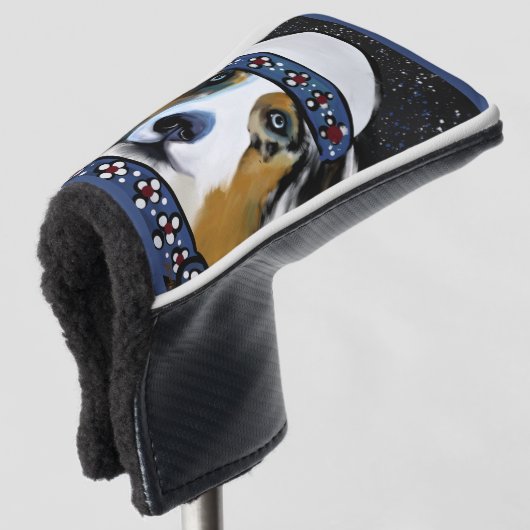 Australische Herdershond Golfheadcover (3/4 voorkant)