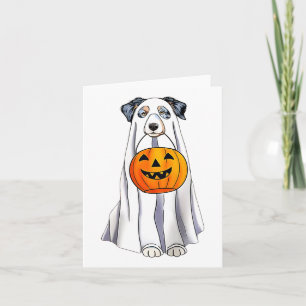 Australische Herdershond Halloween Grappige Geest Kaart