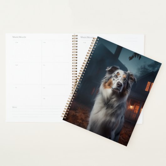 Australische Herdershond Halloween Griezelen Planner (Display)