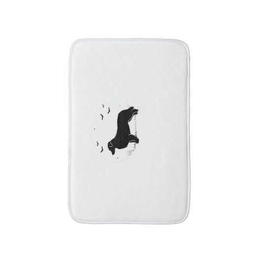 Australische herdershond – Halloween Moon Silhouet Badmat (Voorkant Verticaal)