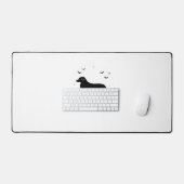 Australische herdershond – Halloween Moon Silhouet Bureaumat (Keyboard & Muis)