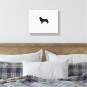 Australische herdershond – Halloween Moon Silhouet Canvas Afdruk (Insitu (Slaapkamer))