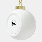 Australische herdershond – Halloween Moon Silhouet Keramische Bal Ornament (Rechts)