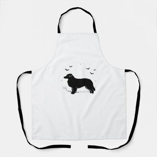 Australische herdershond – Halloween Moon Silhouet Schort (Voorkant)