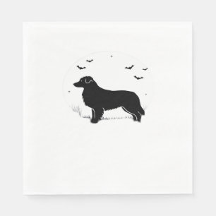 Australische herdershond – Halloween Moon Silhouet Servet