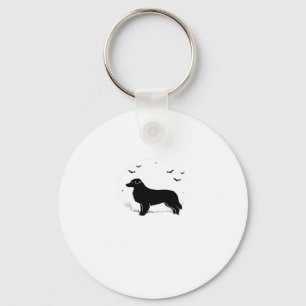 Australische herdershond � Halloween Moon Silhouet Sleutelhanger
