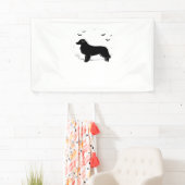 Australische herdershond – Halloween Moon Silhouet Spandoek (Insitu)