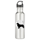 Australische herdershond – Halloween Moon Silhouet Waterfles (Voorkant)