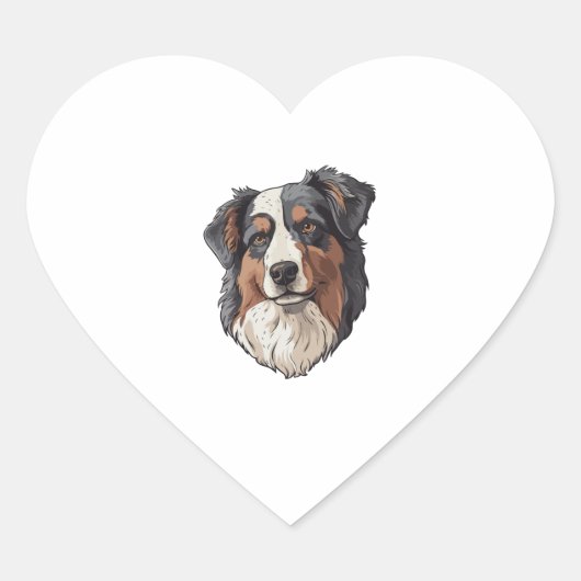Australische herdershond hart sticker (Voorkant)