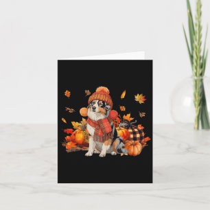 Australische herdershond Herfst Sjaal Luipaard Pom Kaart