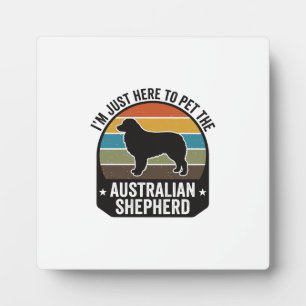 Australische Herdershond Huisdier Liefhebber Vinta Fotoplaat