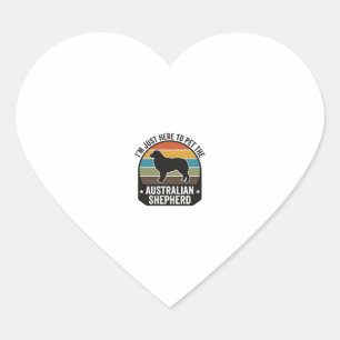 Australische Herdershond Huisdier Liefhebber Vinta Hart Sticker