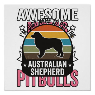 Australische Herdershond Huisdier Liefhebber Vinta Perfect Poster