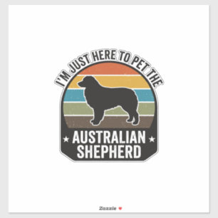 Australische Herdershond Huisdier Liefhebber Vinta Sticker