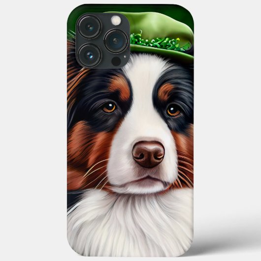 Australische herdershond in St. Patrick's Day-jurk Case-Mate iPhone Case (Achterkant)