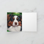 Australische herdershond in St. Patrick's Day-jurk Kaart (Binnen)