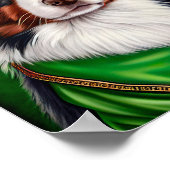 Australische herdershond in St. Patrick's Day-jurk Poster (Hoek)
