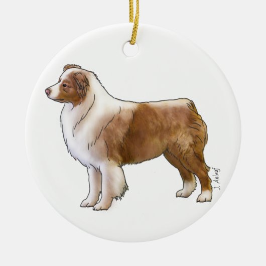 Australische Herdershond Keramisch Ornament (Voorkant)