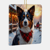 Australische Herdershond Kerst Kunst Keramisch Ornament (Rechts)