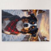 Australische Herdershond Kerst Kunst Legpuzzel (Horizontaal)