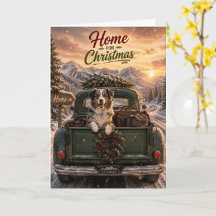 Australische Herdershond Kerst Roadtrip Kaart