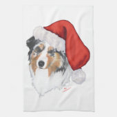 Australische Herdershond Kerst Theedoek (Verticaal)