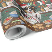 Australische Herdershond Kerstbakfeest Cadeaupapier (Rol Hoek)