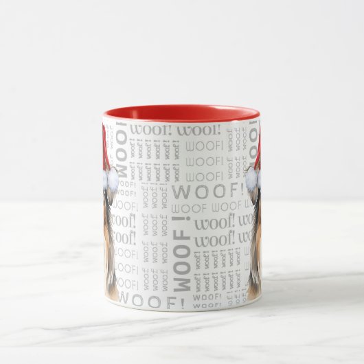 Australische herdershond Kerstman Mok (Midden)