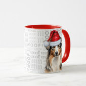 Australische herdershond Kerstman Mok (Voorkant rechts)