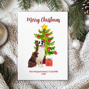 Australische Herdershond Kerstmis Feestdagenkaart