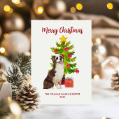 Australische Herdershond Kerstmis Feestdagenkaart