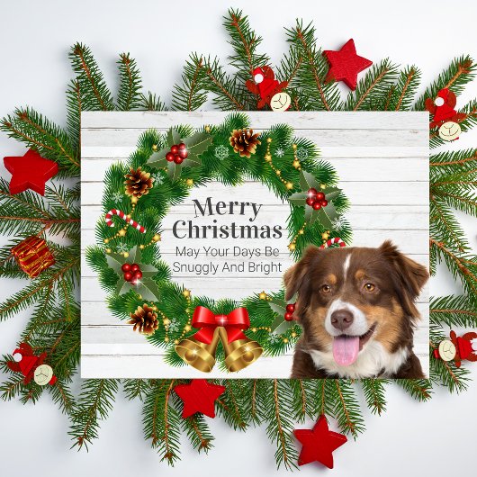 Australische Herdershond Kerstmis Feestdagenkaart