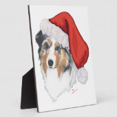 Australische Herdershond Kerstmis Fotoplaat (Zijkant)