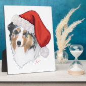 Australische Herdershond Kerstmis Fotoplaat (Zijkant)