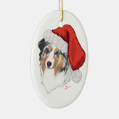 Australische Herdershond Kerstmis Keramisch Ornament (Rechts)