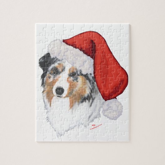 Australische Herdershond Kerstmis Legpuzzel (Verticaal)