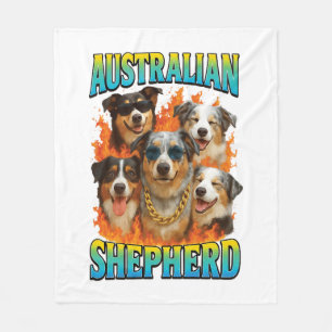Australische Herdershond Kopie Fleece Deken