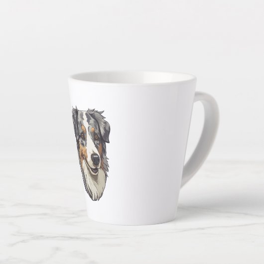 Australische herdershond latte mok (Rechterhoek)